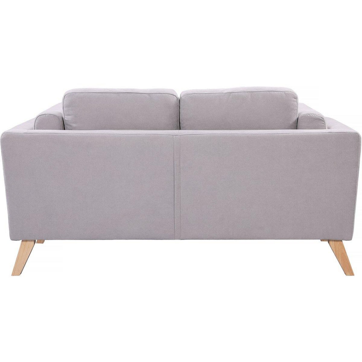 Habitat et Jardin Canapé fixe tissu  Elizabeth  - 165 x 87 x 84 cm - 2 places - Gris Clair