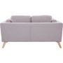 Voir la diapositive 4 : Habitat et Jardin Canapé fixe tissu  Elizabeth  - 165 x 87 x 84 cm - 2 places - Gris Clair