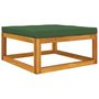 Voir la diapositive 5 : VIDAXL Repose-pied de jardin avec coussin verts bois massif d'acacia