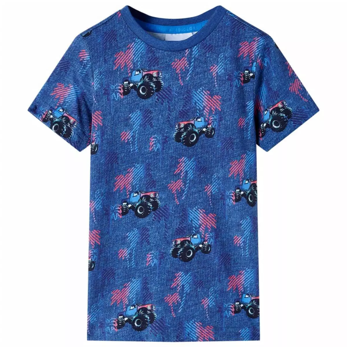 VIDAXL T-shirt pour enfants melange bleu fonce 116