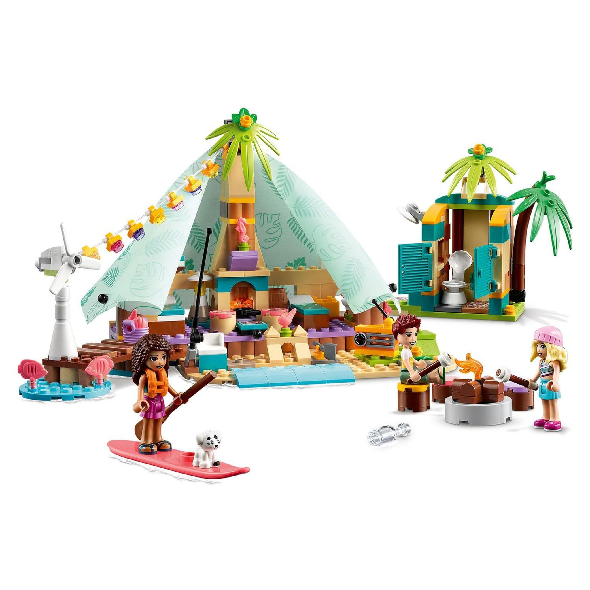 Voir la diapositive 4 : LEGO Friends 41700 Camping Glamour à La Plage, Jouet pour Filles et Garçons dès 6 ans