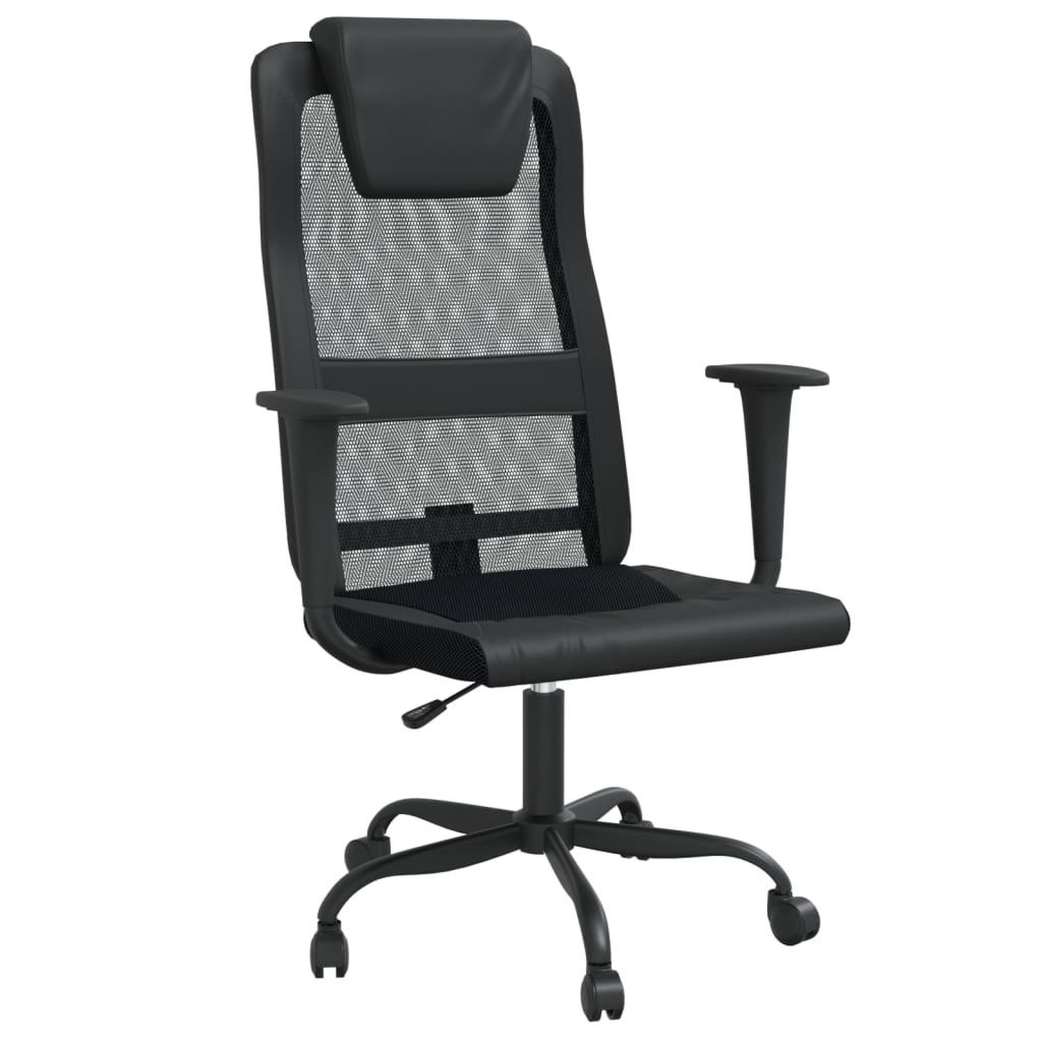 Voir la diapositive 2 : VIDAXL Chaise de bureau reglable en hauteur noir