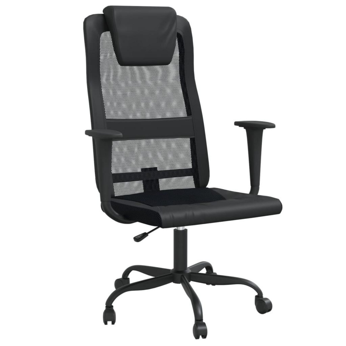 VIDAXL Chaise de bureau reglable en hauteur noir