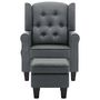 Voir la diapositive 3 : VIDAXL Fauteuil de massage avec repose-pied Gris clair Tissu