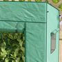 Voir la diapositive 5 : OUTSUNNY Serre de jardin murale serre adossée porte 2 fenêtres