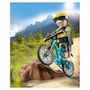 Voir la diapositive 4 : PLAYMOBIL 71756 Cycliste avec vtt et souche d'arbre