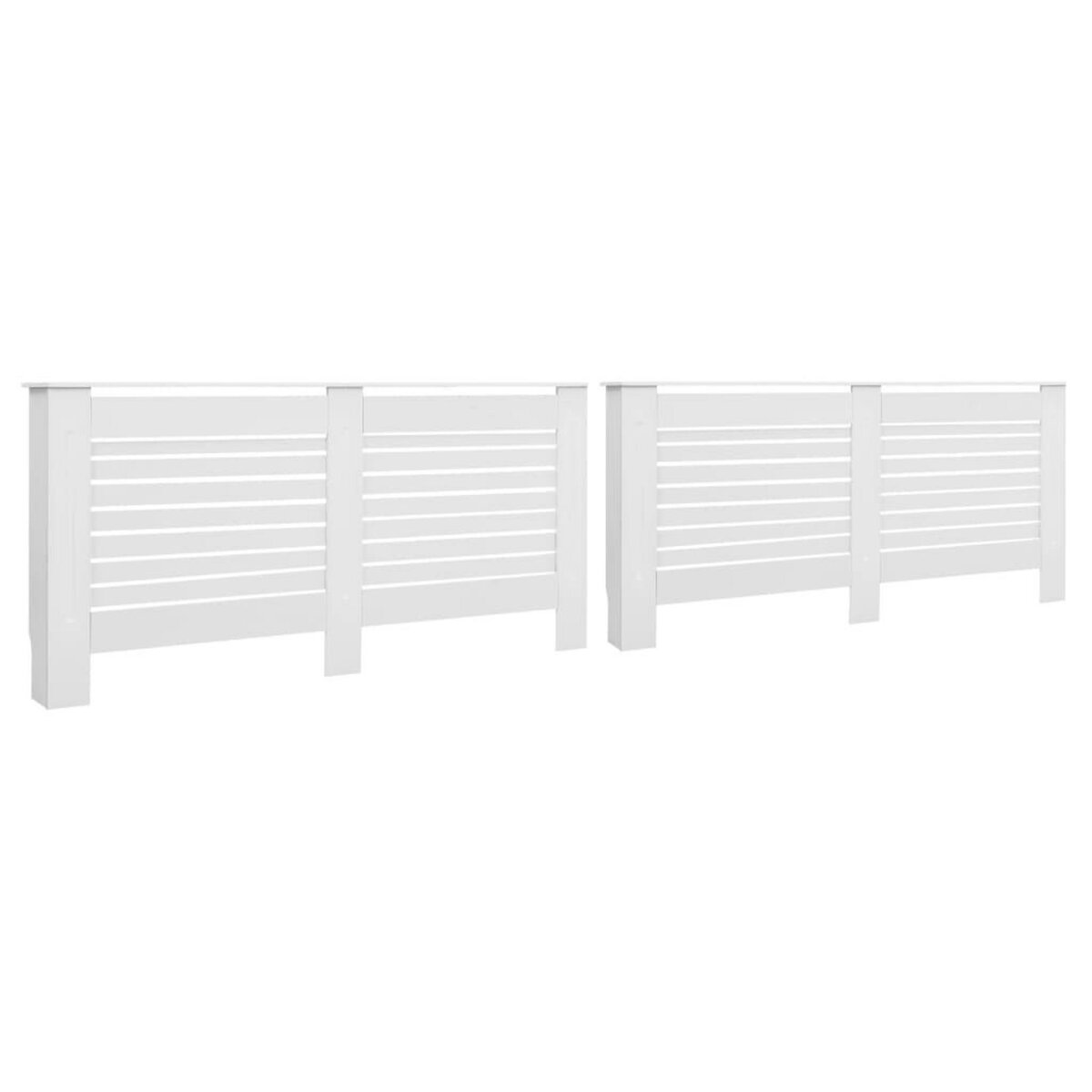 VIDAXL Cache-radiateurs 2 pcs Blanc 172x19x81,5 cm MDF