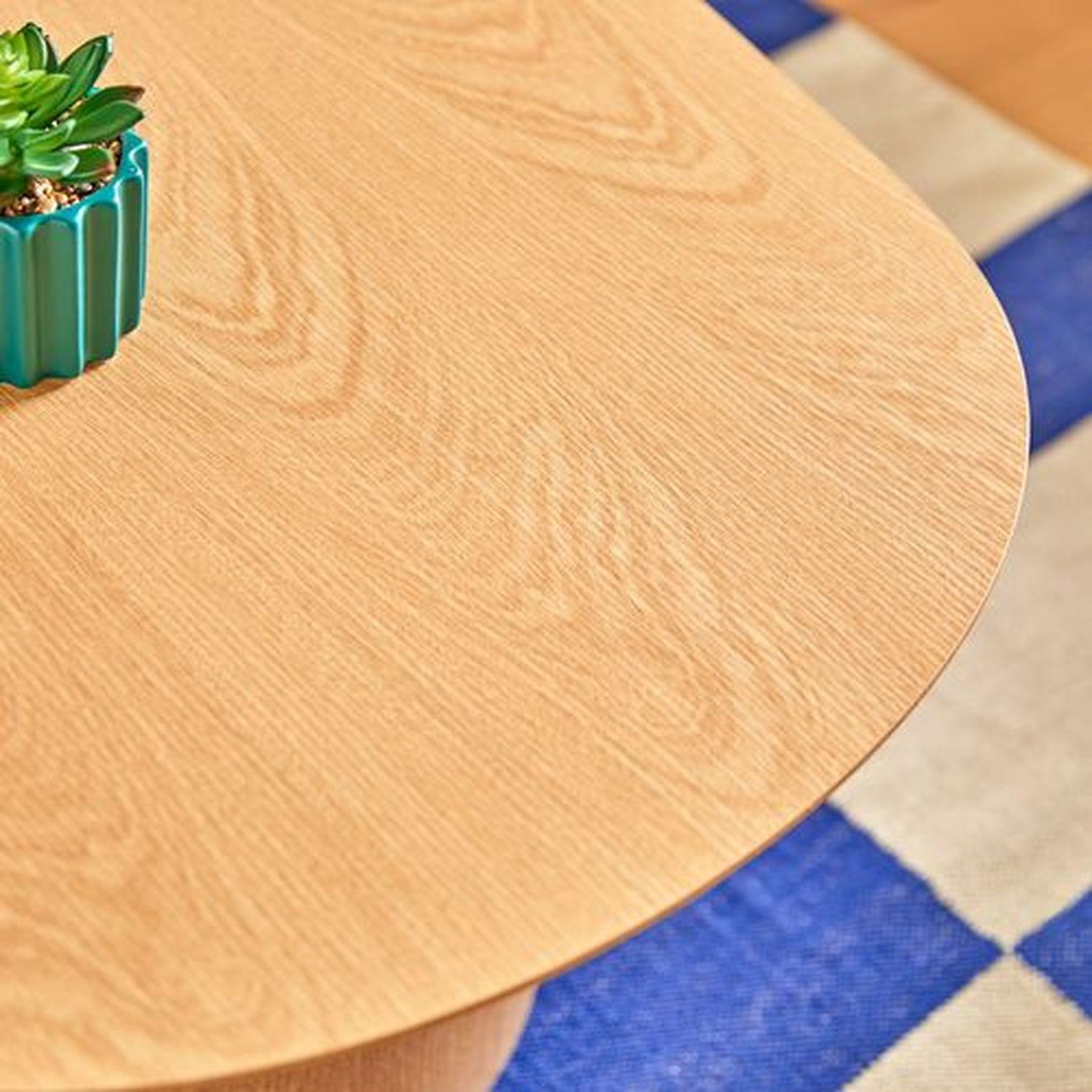 Voir la diapositive 3 : ATMOSPHERA Table basse ovale en bois lee - beige