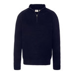 Schott Pull 1/4 zip Marine Homme Schott Plali. Coloris disponibles : Bleu