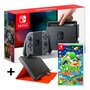 NINTENDO Console Nintendo Switch Joy-Con Gris + Yoshi's Crafted World + Powerbank avec étui de protection Nintendo Switch