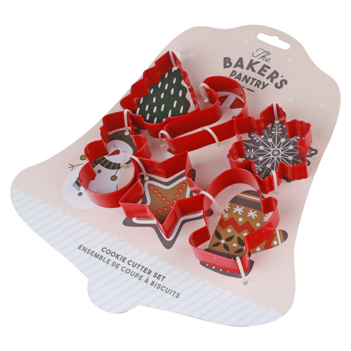 Lot de 6 emportes pièces déco en inox rouge