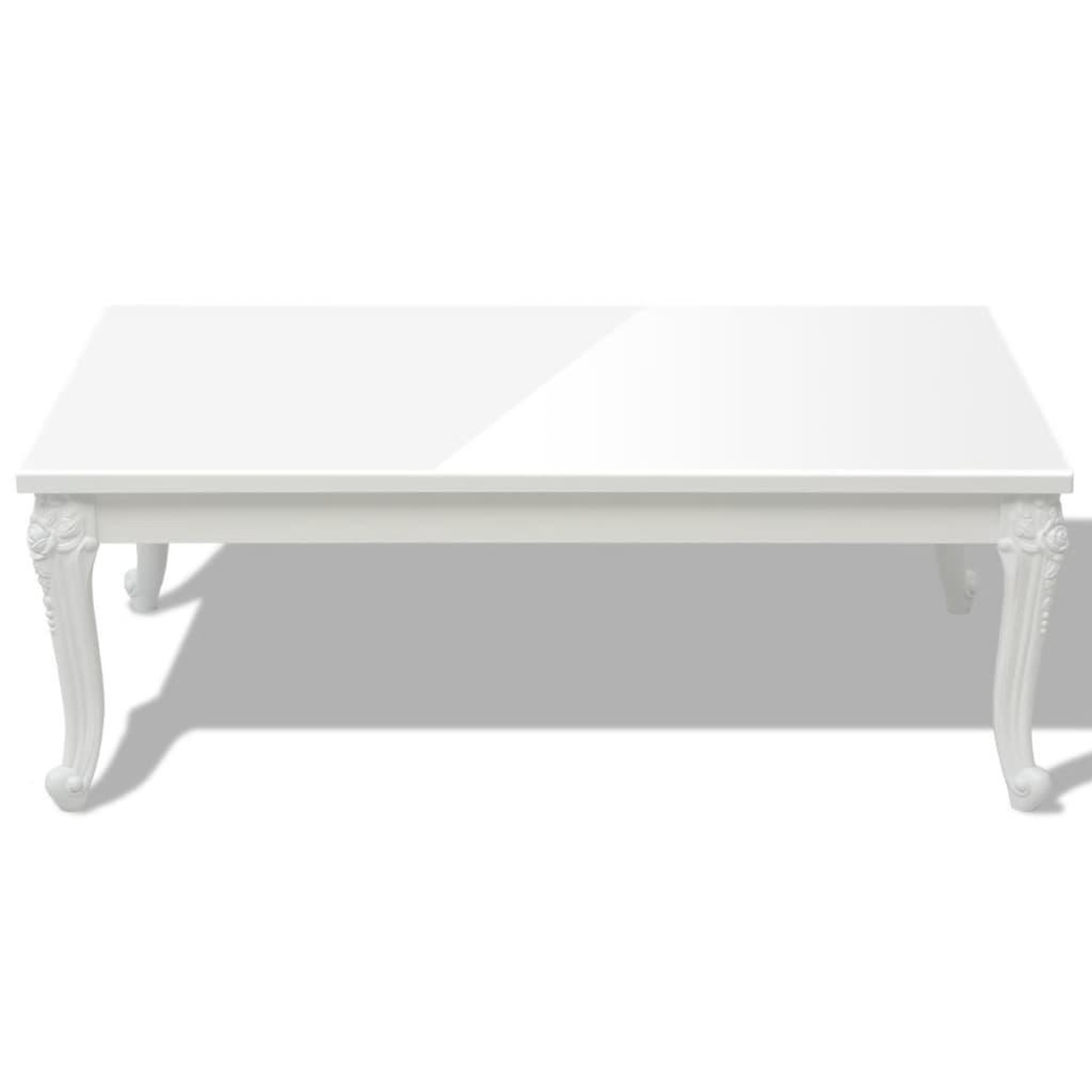 Voir la diapositive 3 : VIDAXL Table basse 115x65x42 cm Blanc brillant