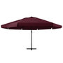 Voir la diapositive 2 : VIDAXL Parasol de jardin et mat en aluminium 600 cm rouge bordeaux