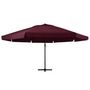 Voir la diapositive 2 : VIDAXL Parasol de jardin et mat en aluminium 600 cm rouge bordeaux