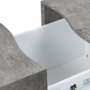 Voir la diapositive 5 : ID MARKET Table basse coulissante MARTA bois blanc et plateau effet béton