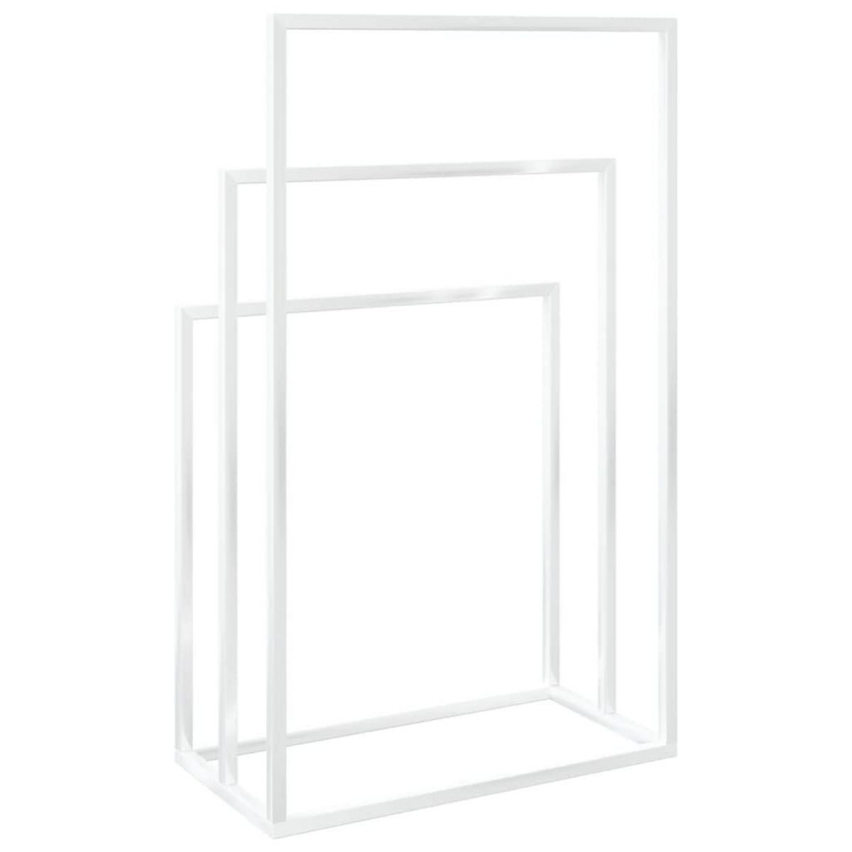 VIDAXL Porte-serviettes sur pied Blanc 48x24x79 cm Fer