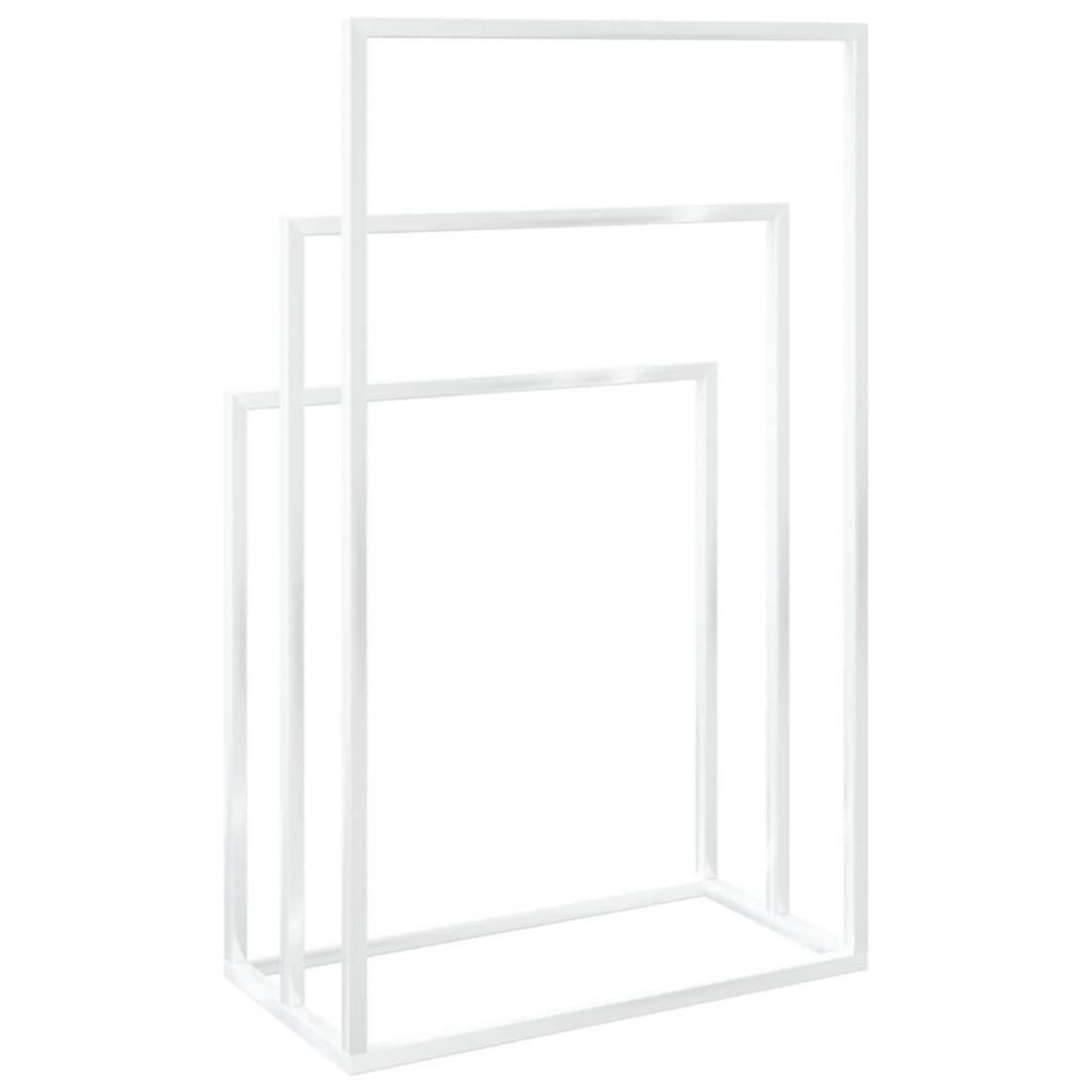 VIDAXL Porte-serviettes sur pied Blanc 48x24x79 cm Fer