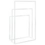Voir la diapositive 5 : VIDAXL Porte-serviettes sur pied Blanc 48x24x79 cm Fer