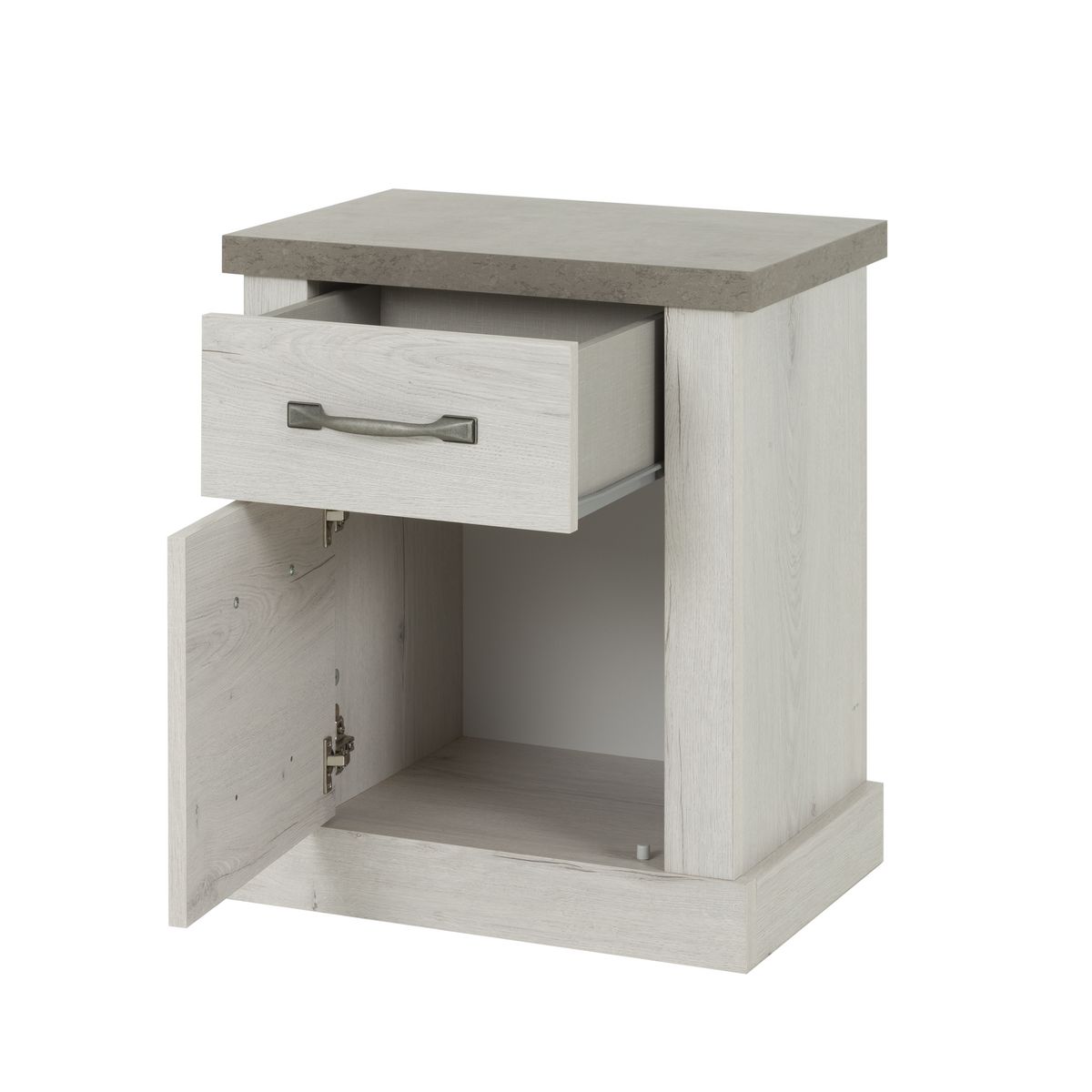 GAMI Chevet 1 tiroir 1 porte L52xH61xP36cm GENEVE