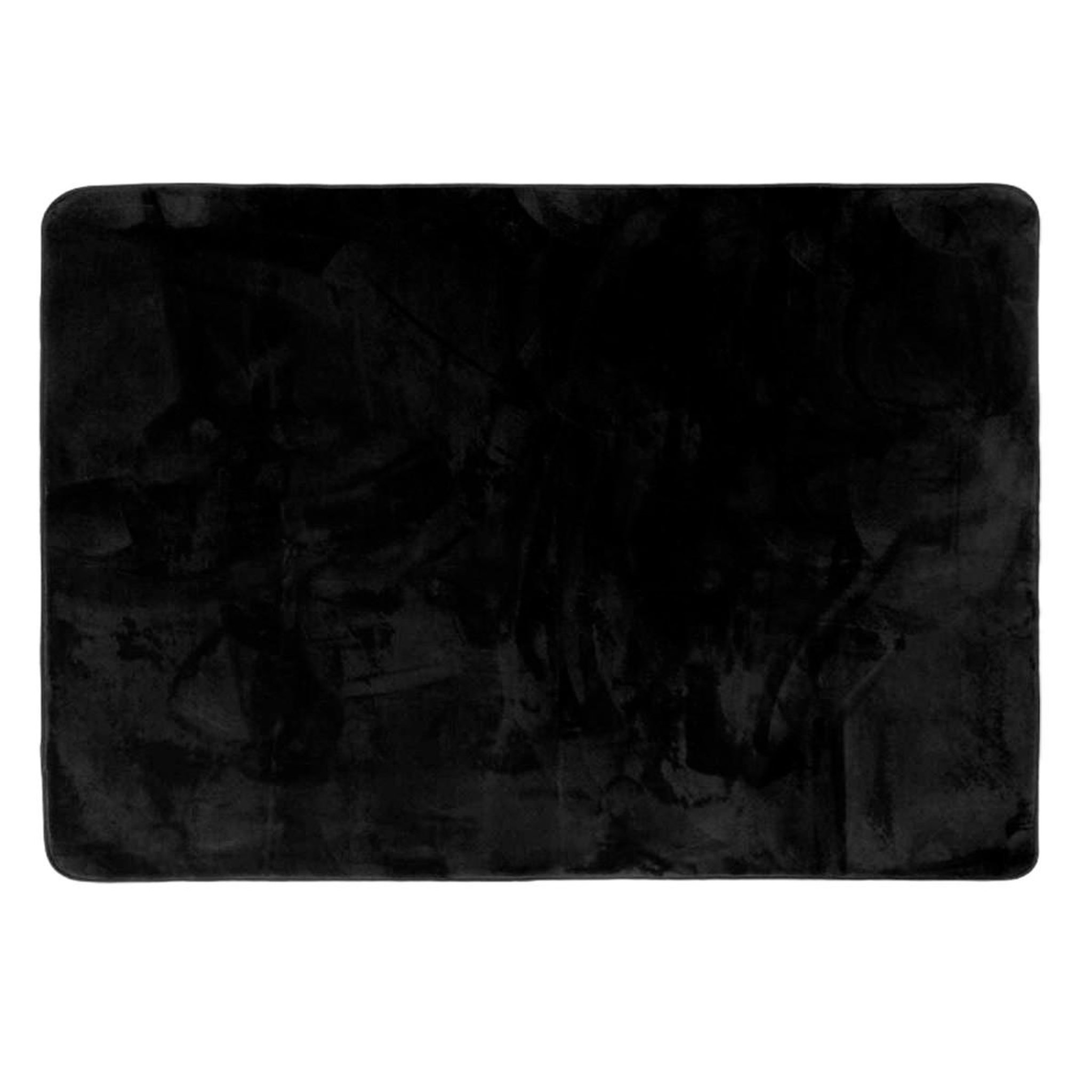 Voir la diapositive 1 : Douceur d'Intérieur Tapis uni en flanelle  flanou  120x170cm noir