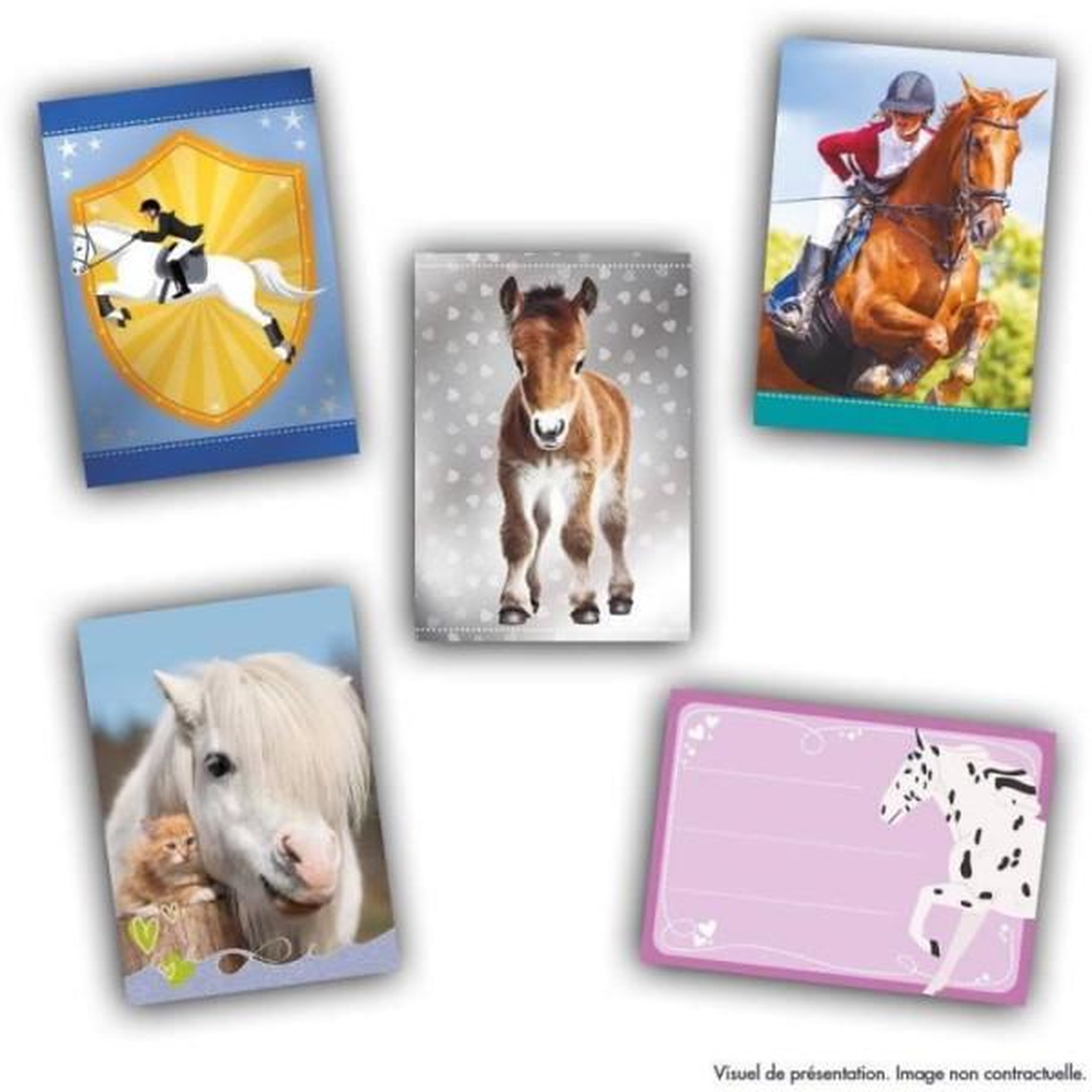 Voir la diapositive 2 : Panini Boîte stickers - PANINI - Collection de cartes pour les fans de chevaux - Contient 24 pochettes de 8 cartes