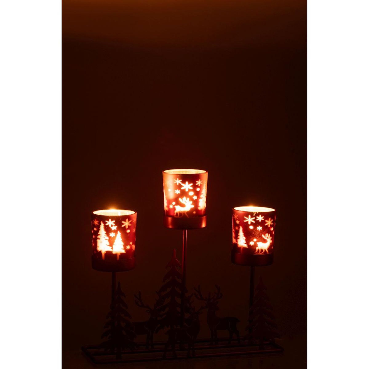 Paris Prix Photophore Hiver en Métal  Chalet  24cm Marron