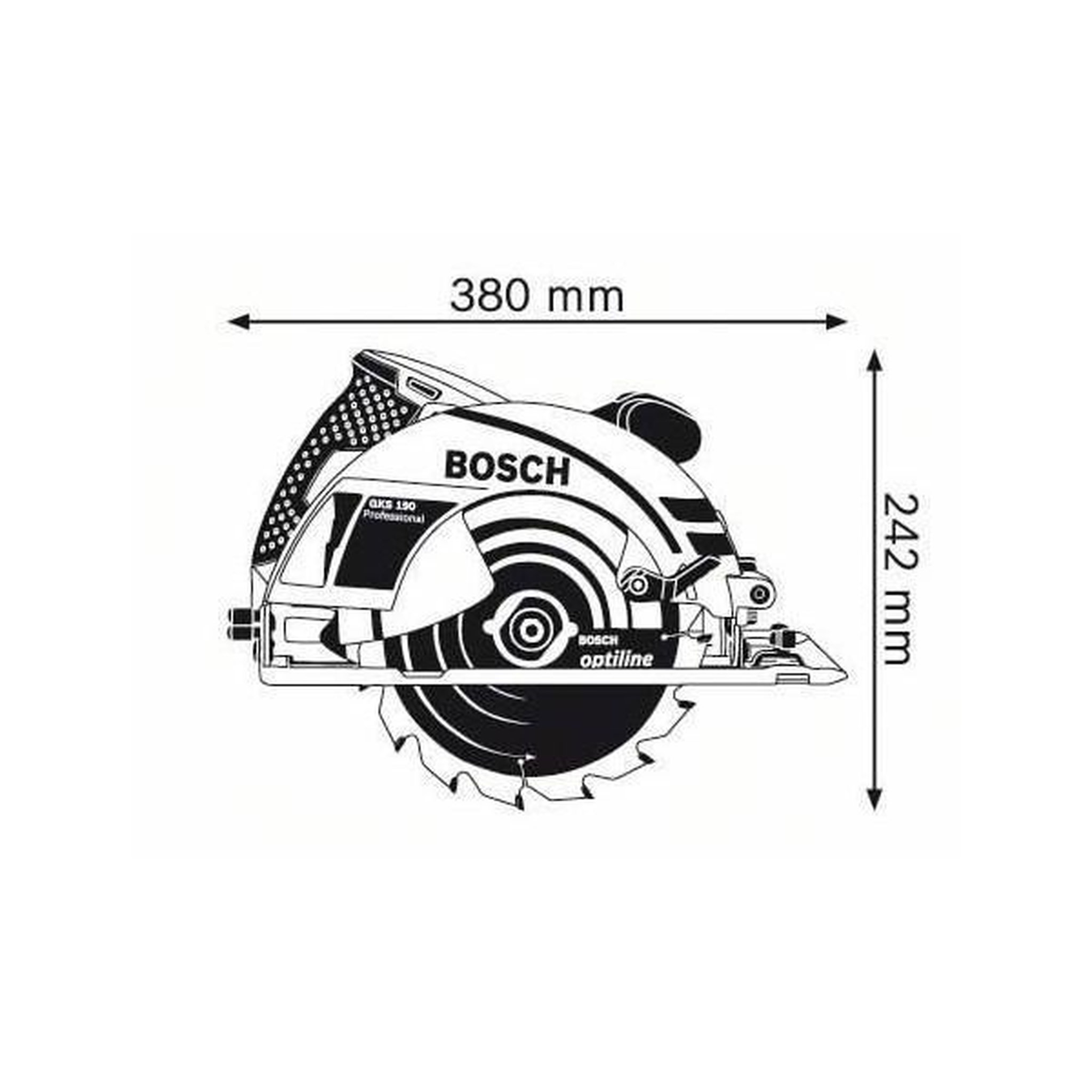 Voir la diapositive 5 : BOSCH Scie circulaire Bosch Professional GKS 190, 1400W, diametre de lame de 190mm - 0601623000