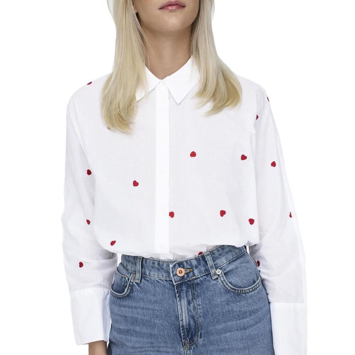 Only Chemise he/Rouge Femme Only New