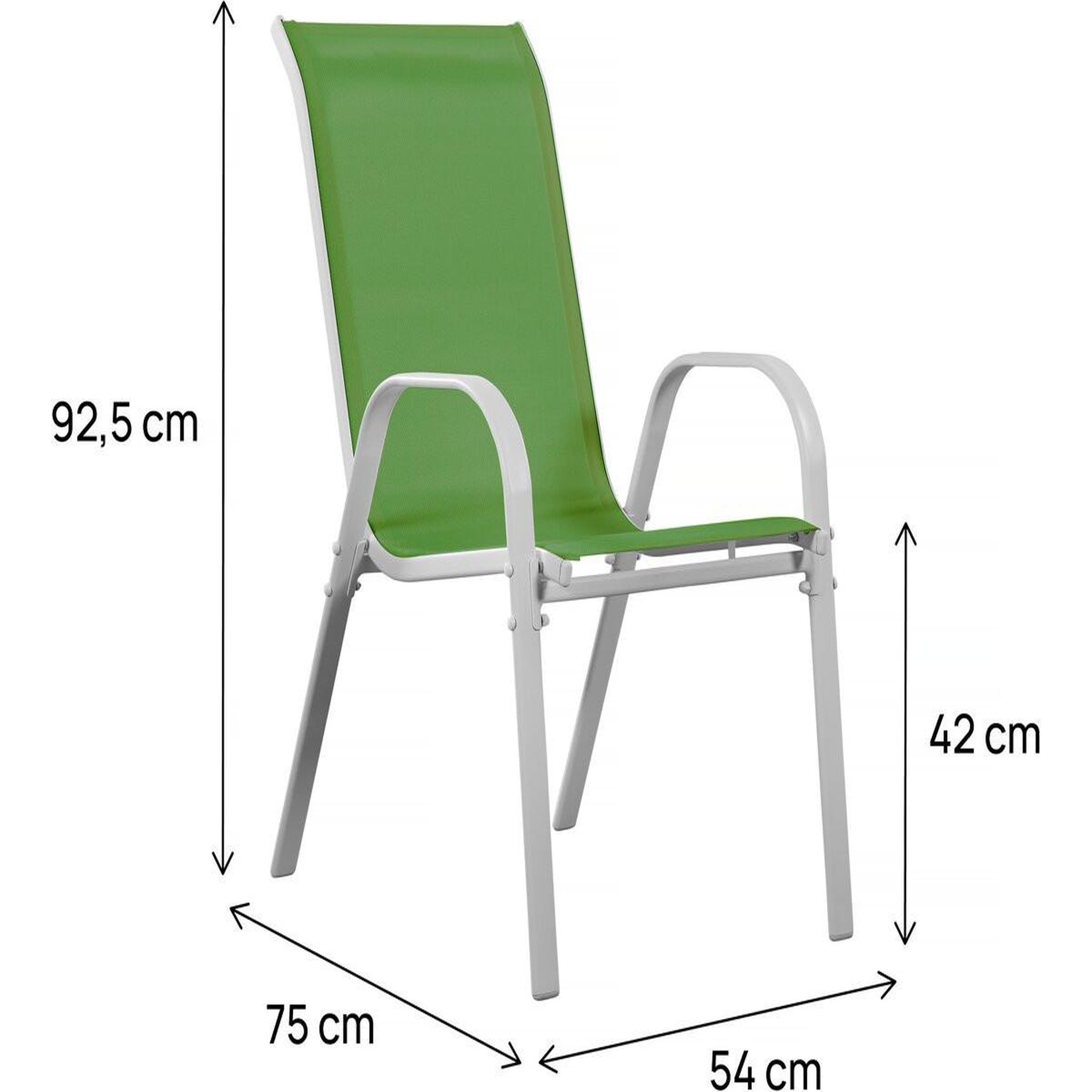 Voir la diapositive 3 : Habitat et Jardin Fauteuil jardin Textilène  Cordoba  - Phoenix - Vert - Lot de 2