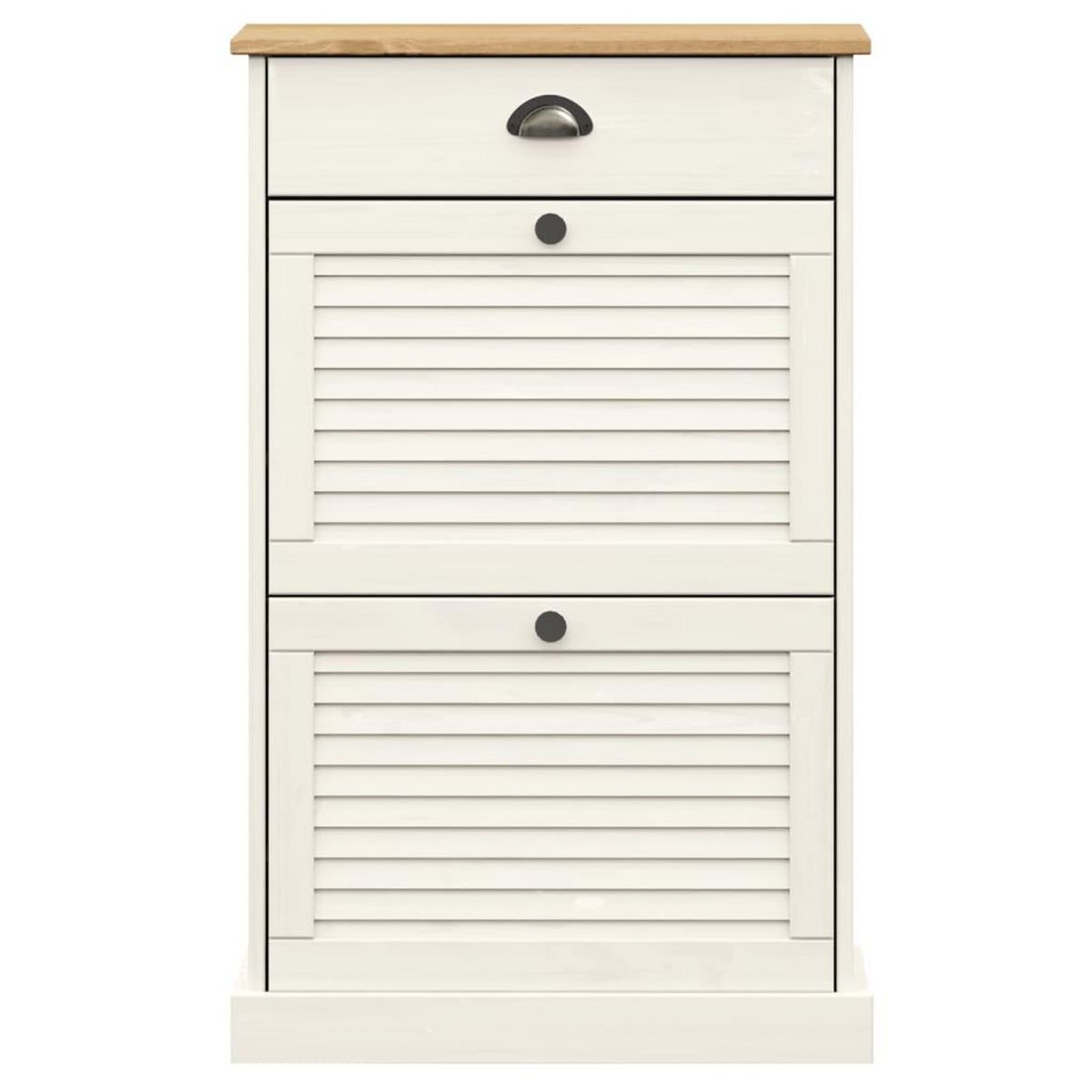 VIDAXL Armoire a chaussures VIGO 60x35x96 cm blanc bois massif de pin