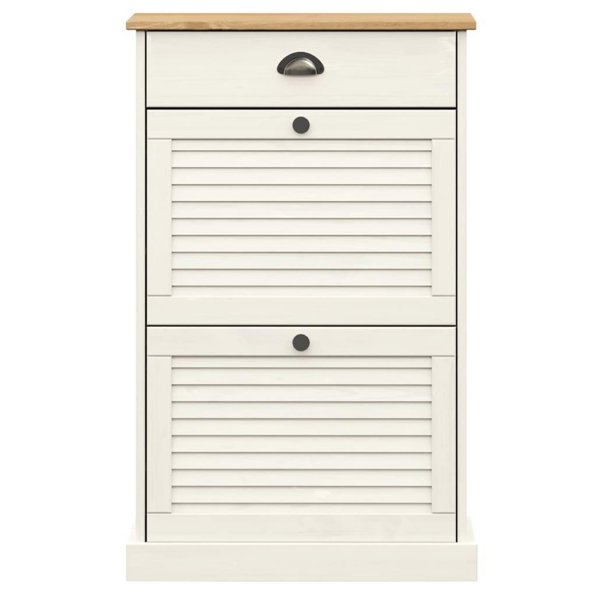VIDAXL Armoire a chaussures VIGO 60x35x96 cm blanc bois massif de pin