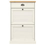Voir la diapositive 5 : VIDAXL Armoire a chaussures VIGO 60x35x96 cm blanc bois massif de pin
