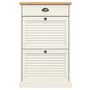 Voir la diapositive 5 : VIDAXL Armoire a chaussures VIGO 60x35x96 cm blanc bois massif de pin