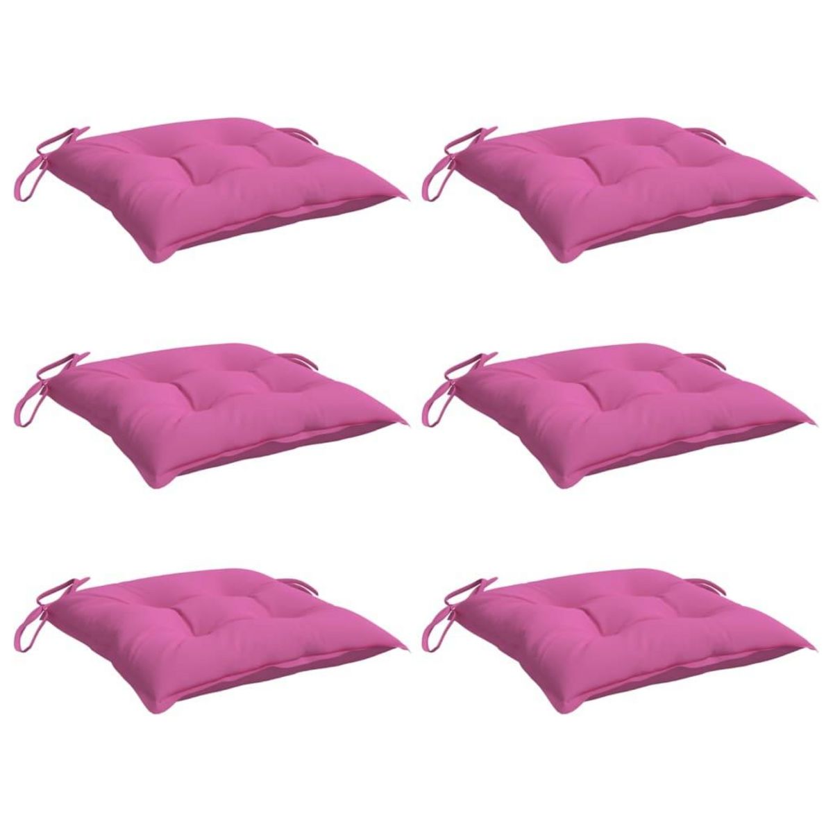 VIDAXL Coussins de chaise lot de 6 rose 50x50x7 cm tissu oxford