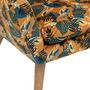 Voir la diapositive 2 : ATMOSPHERA Fauteuil Design Imprimé  Sango  83cm Ocre
