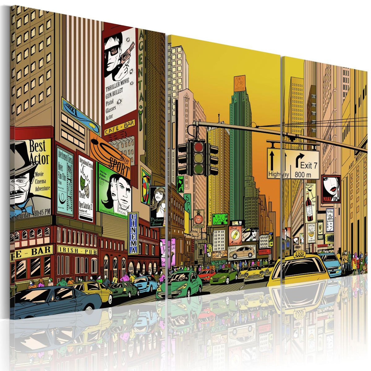Paris Prix Tableau Imprimé  Cartoon NYC