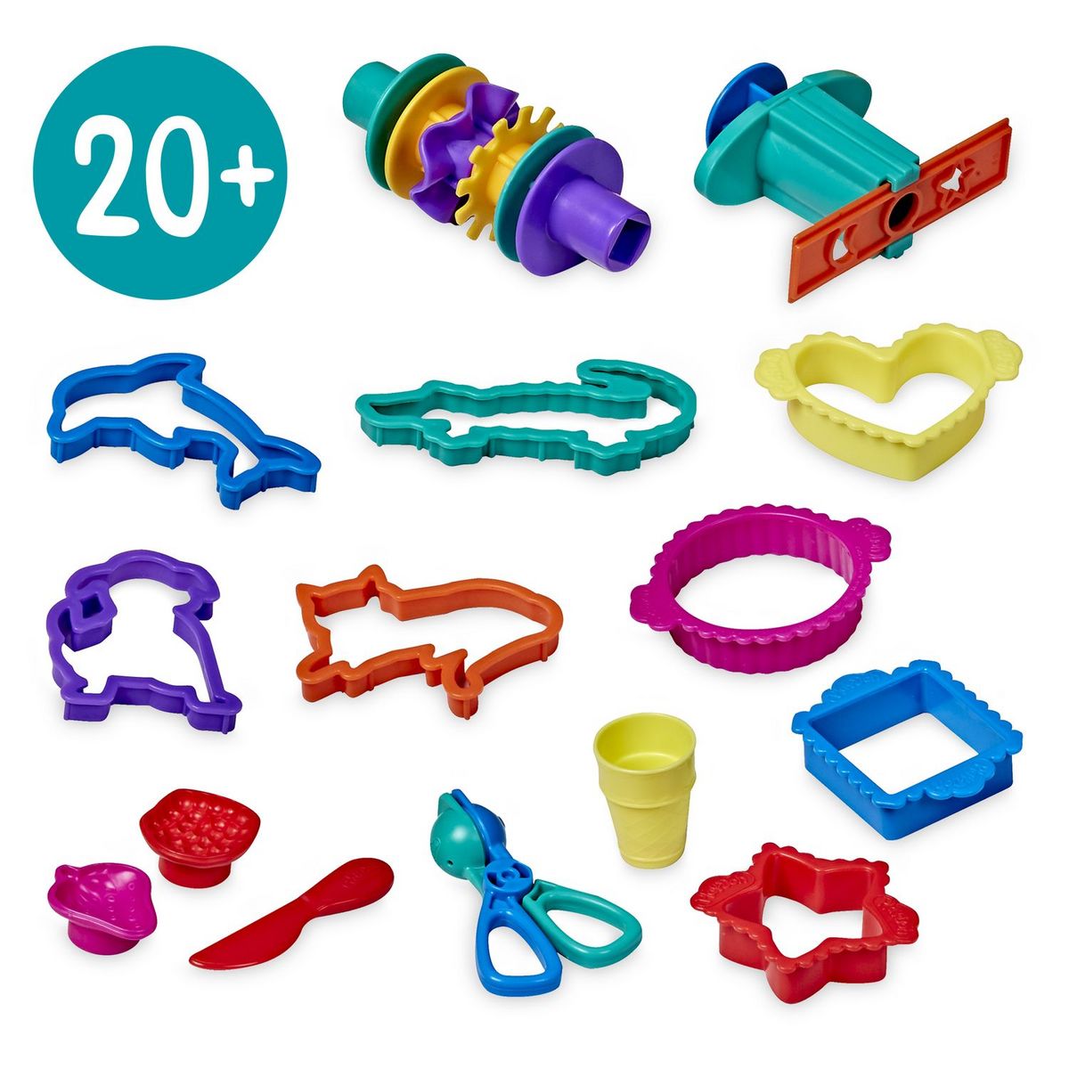HASBRO Play-Doh Super Boite à accessoires et 8 pots de pâte à modeler