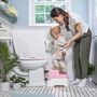 Voir la diapositive 4 : MARKET24 INGENUITY Marche pied et pot d'apprentissage avec cuvette amovible, Antidérapant, Assise ergonomique, rose