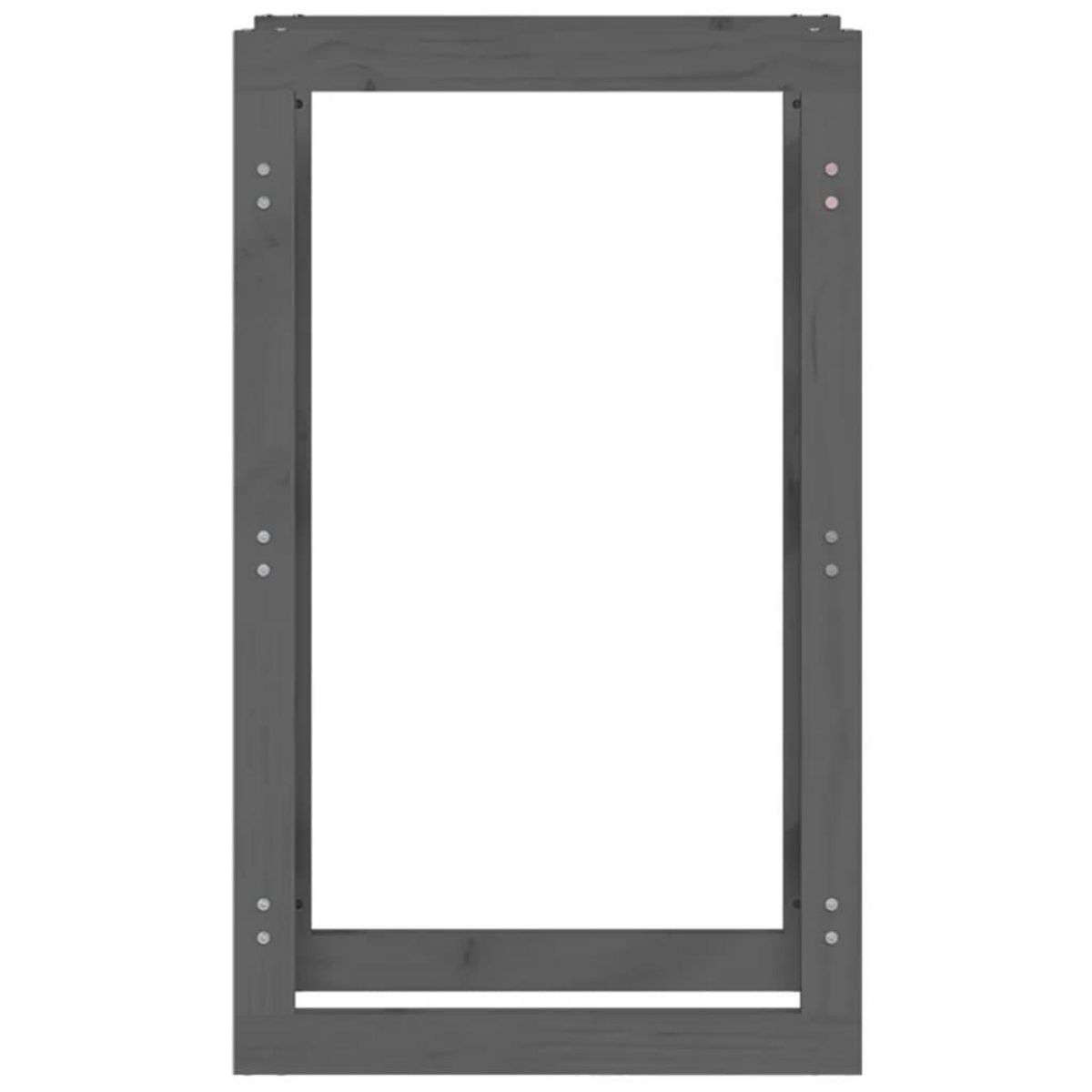 VIDAXL Support pour bois de chauffage Gris 60x25x100 cm Bois de pin