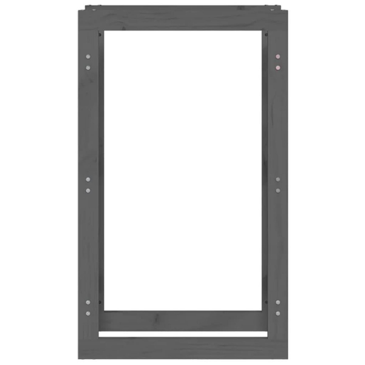 VIDAXL Support pour bois de chauffage Gris 60x25x100 cm Bois de pin