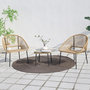 Voir la diapositive 6 : CONCEPT USINE Salon de jardin 2 places avec table naturel ACAPULCO
