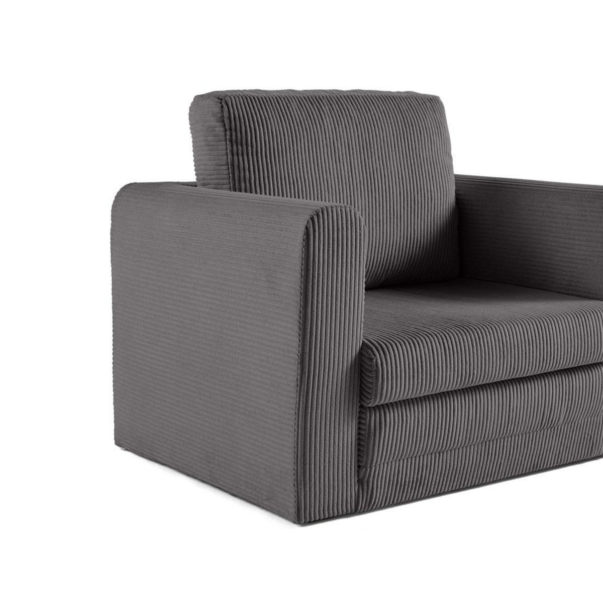 BEST MOBILIER Marilia - fauteuil - convertible déplimousse - en velours côtelé