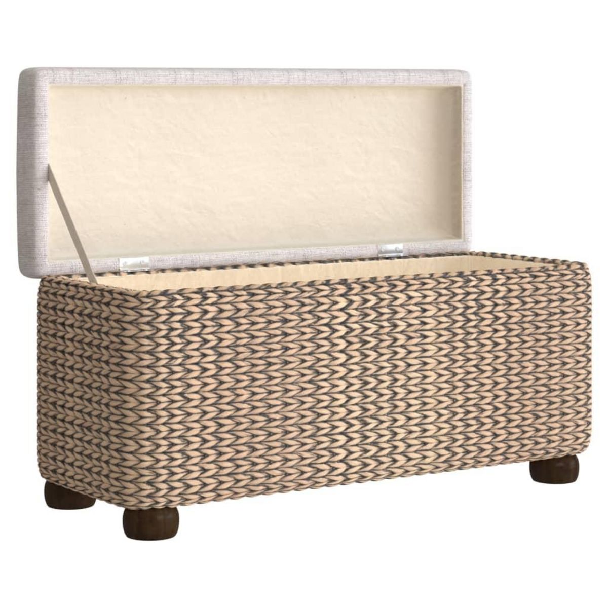 VIDAXL Bancs de rangement lot de 2 avec coussin gris 69 cm quenouille