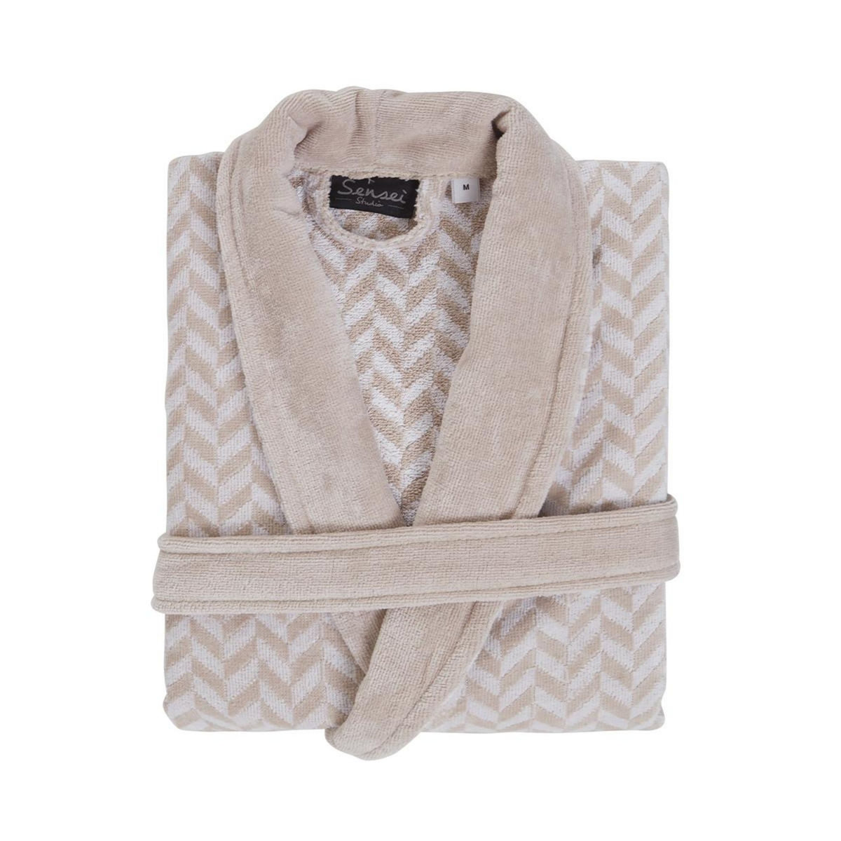 Sensei Maison Peignoir col châle velours CHEVRON