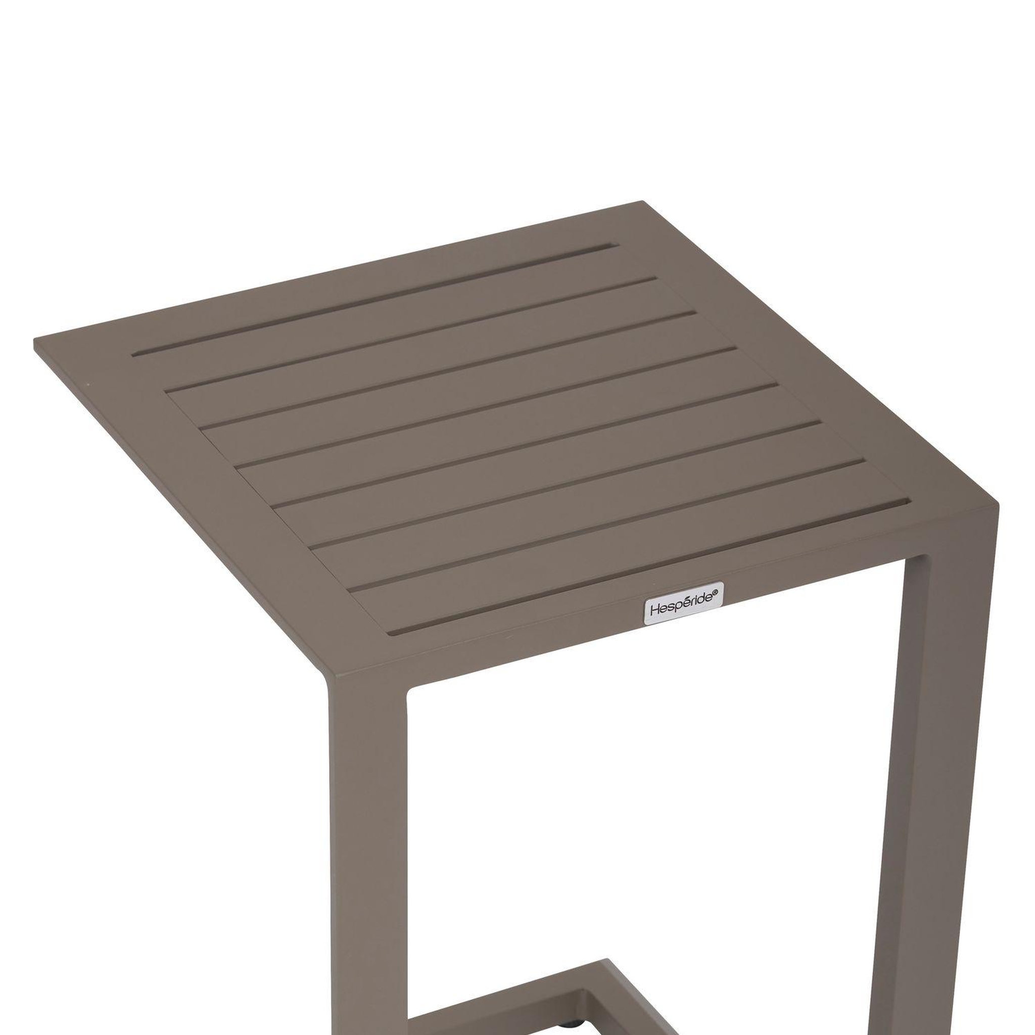 Voir la diapositive 3 : HESPERIDE Table d'appoint de jardin carrée evasion