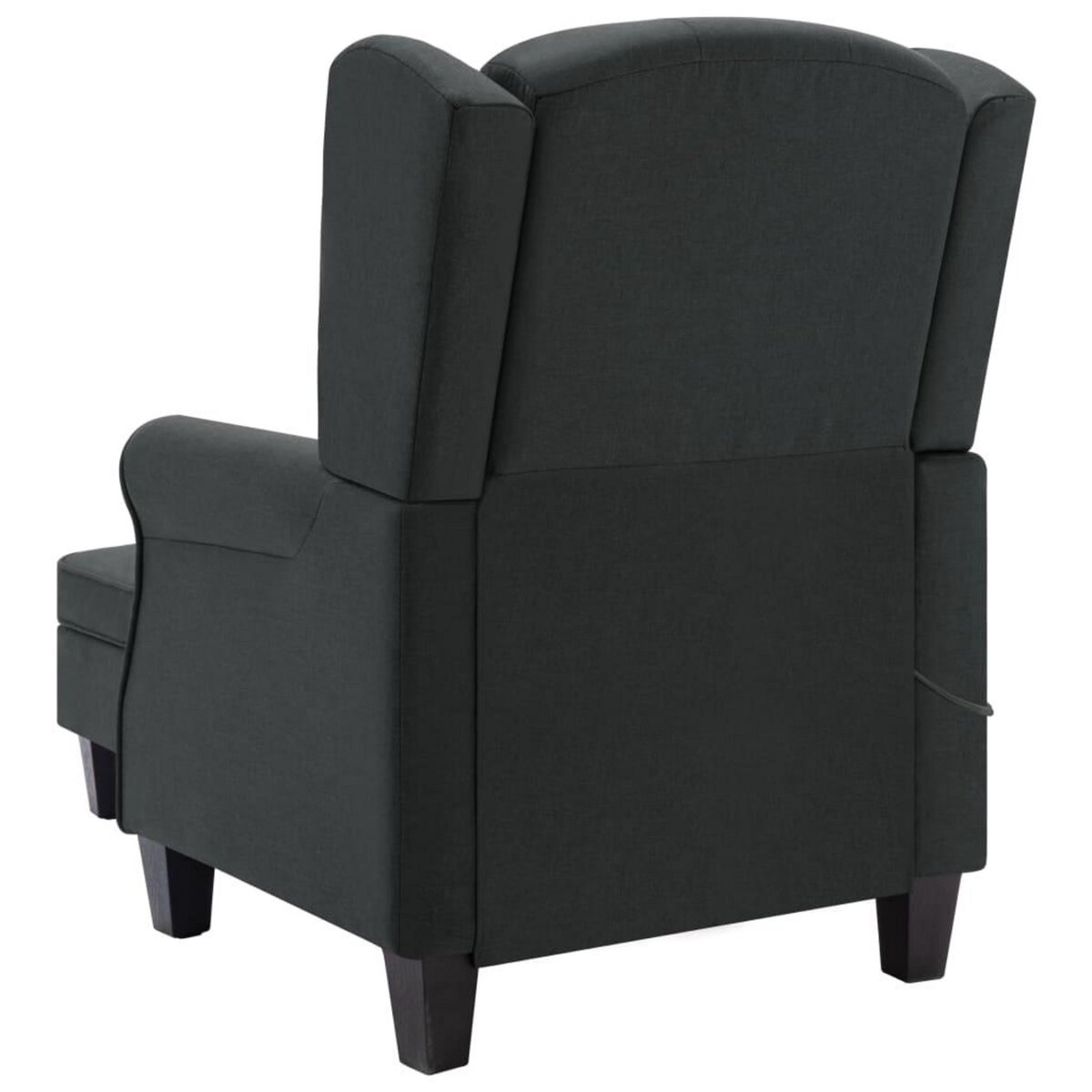 VIDAXL Fauteuil de massage avec repose-pied Gris fonce Tissu