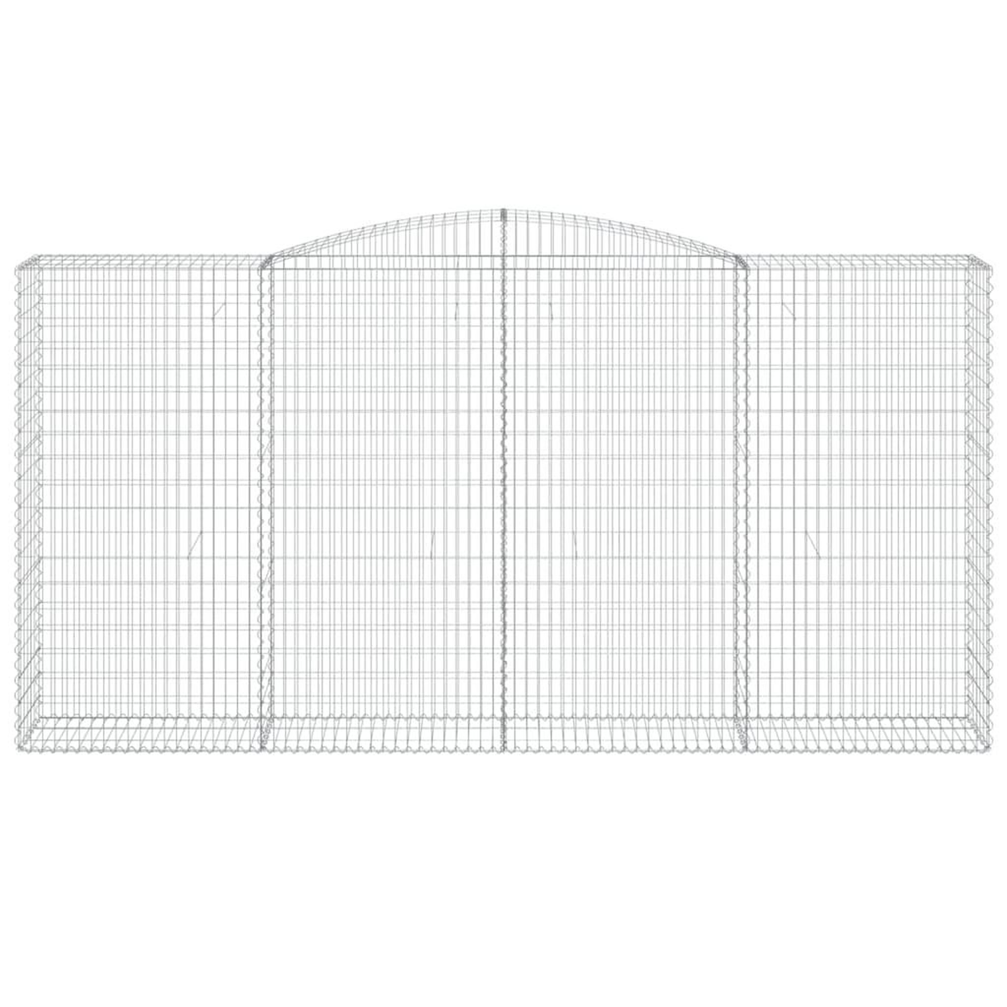 Voir la diapositive 4 : VIDAXL Paniers a gabions arques 6 pcs 400x50x200/220 cm Fer galvanise