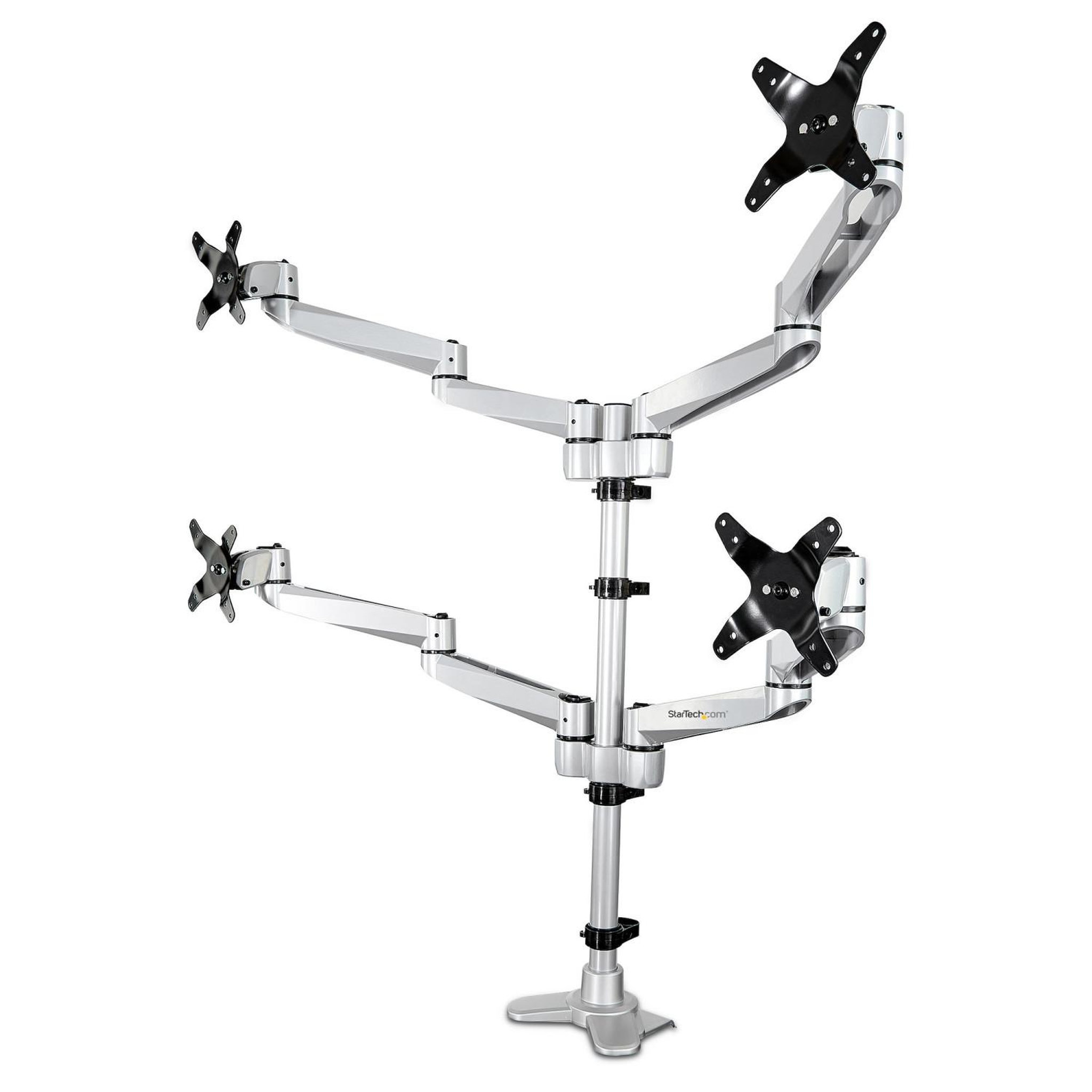 Startech Startech.com armquadps support d'écran plat pour bureau 68,6 cm (27 ) argent