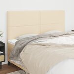 VIDAXL Tetes de lit 4 pcs Creme 90x5x78/88 cm Tissu