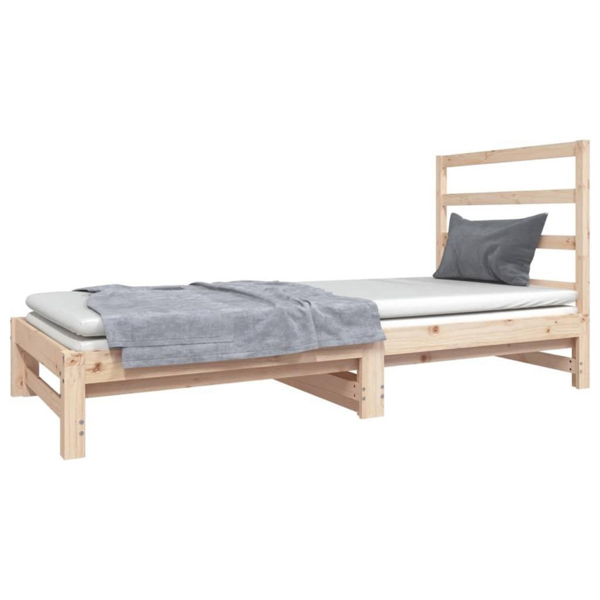 VIDAXL Lit coulissant sans matelas 2x(90x190) cm